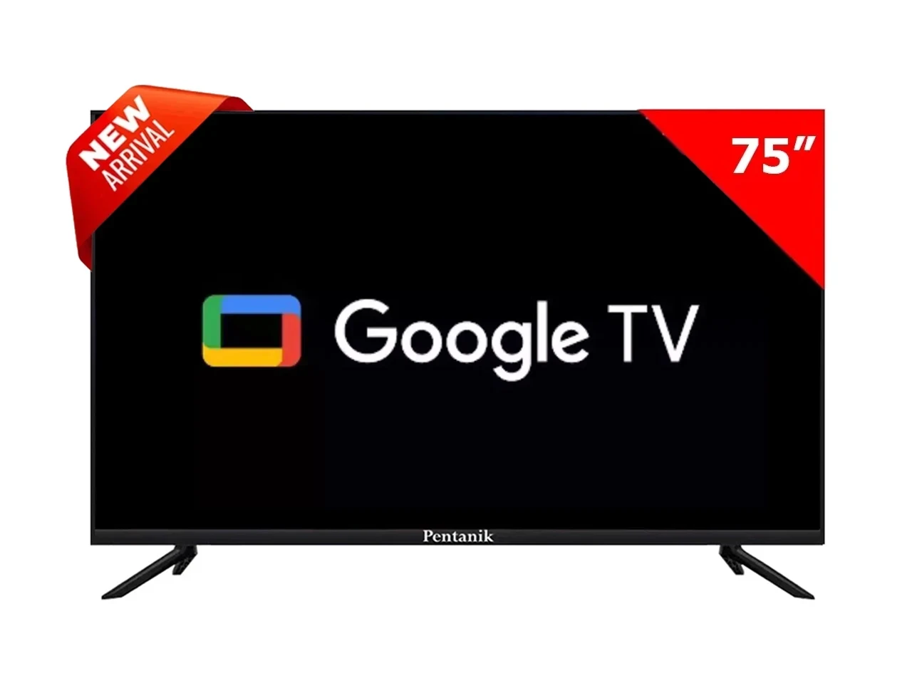 Pentanik 75 Inch Google 4K Frameless Voice Control TV